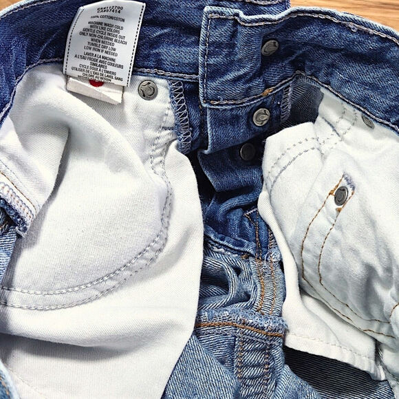 True Religion Geno Jeans Flag Patch Blue Size 29 Vintage Inspired Americana - Picture 8 of 13